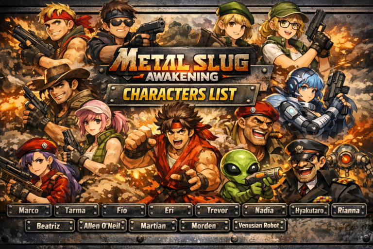 Metal Slug Awakening Characters List