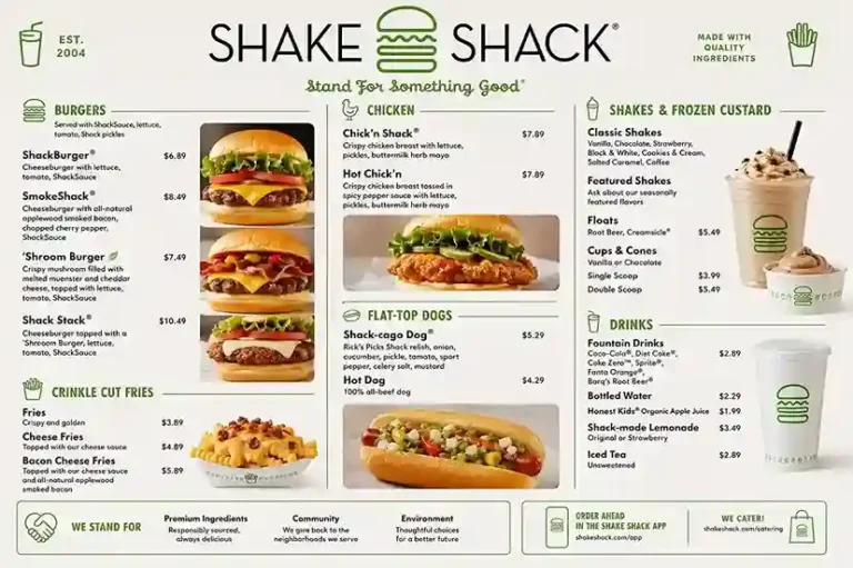 SHAKE SHACK MENU