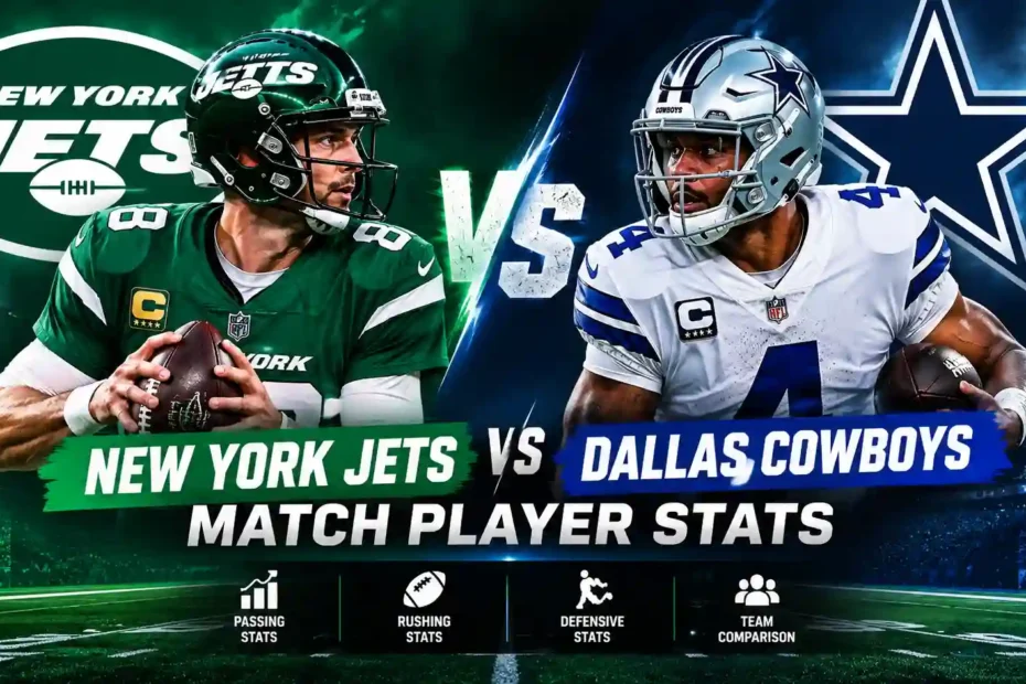 New York Jets vs Dallas Cowboys match player stats – Aaron Rodgers vs Dak Prescott
